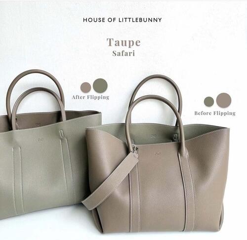 Flip Tote Taupe